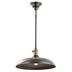 Cobson - 1 Light Pendant - With Vintage Industrial Inspirations - 8 Inches Tall By 16 Inches Wide - 1216551