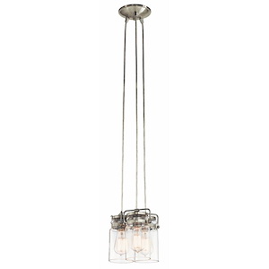 Brinley - 3 light Pendant - with Vintage Industrial inspirations - 7.75 inches tall by 8.5 inches wide - 440898