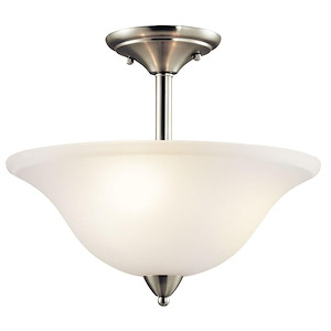 Nicholson - 3 light Semi-Flush Mount - with Transitional inspirations - 13.25 inches tall by 16 inches wide