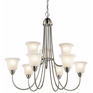 Nicholson - 9 Light Chandelier - With Transitional Inspirations - 32.5 Inches Tall By 34 Inches Wide