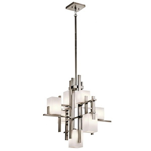 City - 7 Light Chandelier - With Contemporary Inspirations - 23.75 Inches Tall By 23.5 Inches Wide