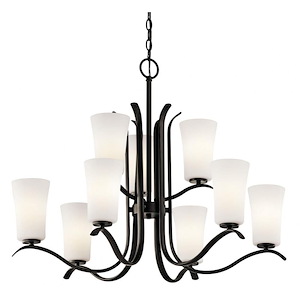 Armida - 9 Light 2-Tier Chandelier - with Transitional inspirations - 26.25 inches tall by 32.5 inches wide