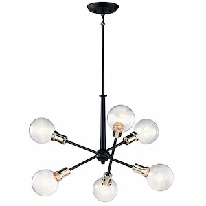 Armstrong - 6 Light Small Chandelier - with Contemporary inspirations - 27.75 inches tall by 20 inches wide