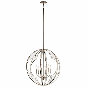 Montavello - 6 light Medium Chandelier - with Transitional inspirations - 27 inches tall by 26 inches wide