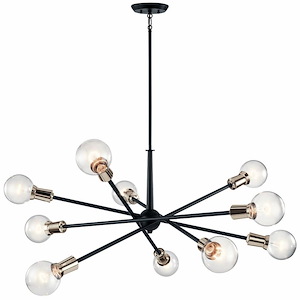 Armstrong - 10 Light Large Chandelier - with Contemporary inspirations - 53.5 inches tall by 47 inches wide - 492976