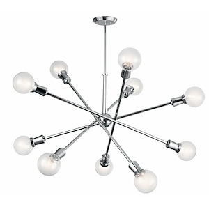 Armstrong - 10 Light Large Chandelier - with Contemporary inspirations - 53.5 inches tall by 47 inches wide