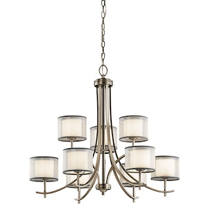 Tallie - 9 light 2-Tier Chandelier - 28.5 inches tall by 32 inches wide