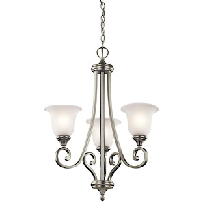 Monroe - 3 Light Small Chandelier - with Traditional inspirations - 29.5 inches tall by 23 inches wide
