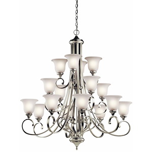 Monroe - 16 Light 3-Tier Chandelier - with Traditional inspirations - 48 inches tall by 45 inches wide