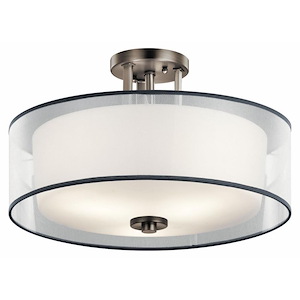Tallie - 3 light Semi-Flush Mount - 11.75 inches tall by 18 inches wide