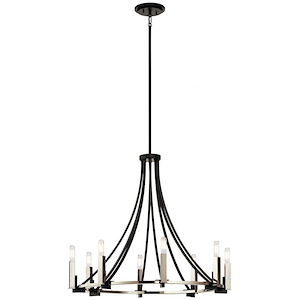Bensimone - 8 Light Large Chandelier - With Contemporary Inspirations - 26 Inches Tall By 30 Inches Wide - 551616
