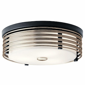 Bensimone - 2 light Flush Mount - with Contemporary inspirations - 5.25 inches tall by 15.25 inches wide