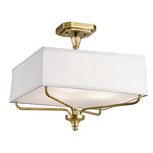 Arlo - 3 Light Semi-Flush Mount In Traditional Style-15 Inches Tall and 15 Inches Wide - 1216253