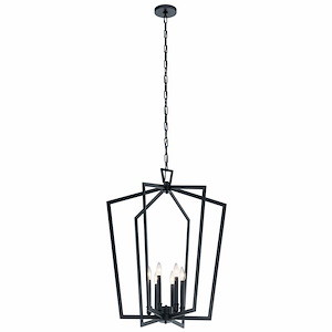 Abbotswell - 6 Light Large Foyer Pendant - with Traditional inspirations - 32.25 inches tall by 24.75 inches wide