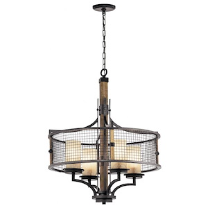 Ahrendale - 4 Light Chandelier - With Lodge/Country/Rustic Inspirations - 30 Inches Tall By 24 Inches Wide