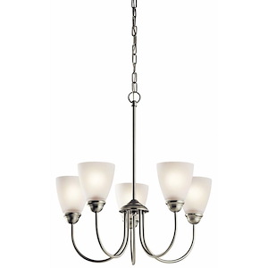 Jolie - 5 Light Chandelier - with Transitional inspirations - 18.5 inches tall by 22 inches wide