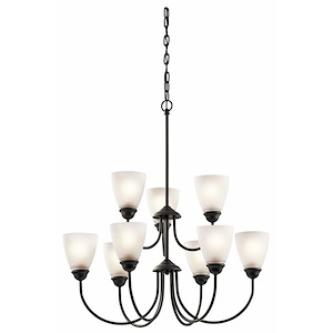 Jolie - 9 Light 2-Tier Chandelier - with Transitional inspirations - 28 inches tall by 28 inches wide - 456907