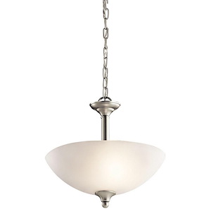 Jolie - 2 Light Convertible Pendant - with Transitional inspirations - 13.75 inches tall by 15 inches wide