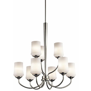 Aubrey - 9 Light Large 2-Tier Chandelier - with Transitional inspirations - 31.25 inches tall by 28.75 inches wide