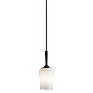 Aubrey - 1 Light Mini Pendant - with Transitional inspirations - 12.75 inches tall by 4.75 inches wide