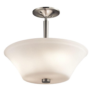 Aubrey - 3 Light Semi-Flush Mount - with Transitional inspirations - 13 inches tall by 15 inches wide