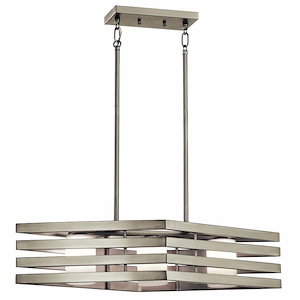 Realta - 3 Light Linear Chandelier - 10 Inches Wide - 457008