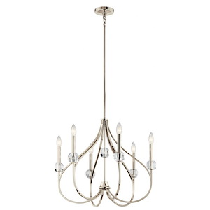 Eloise - 6 Light Medium Chandelier - With Traditional Inspirations - 21 Inches Tall By 24 Inches Wide
