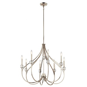 Eloise - 8 Light Medium Chandelier - With Traditional Inspirations - 27.25 Inches Tall By 30.25 Inches Wide