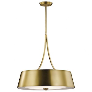 Maclain - 4 Light Round Pendant In Mid-Century Modern Style-24.25 Inches Tall and 24 Inches Wide