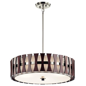 Cirus - 4 Light Convertible Pendant/Semi-Flush Mount - With Contemporary Inspirations - 12 Inches Tall By 24 Inches Wide - 493063