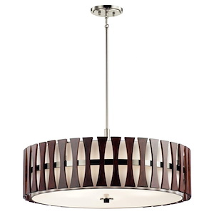 Cirus - 5 Light Convertible Pendant/Semi-Flush Mount - With Contemporary Inspirations - 14 Inches Tall By 30 Inches Wide