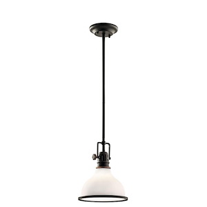 Hatteras Bay - 1 light Pendant - with Vintage Industrial inspirations - 10.25 inches tall by 8 inches wide
