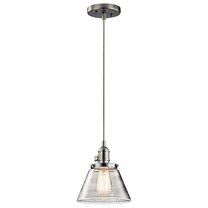 Avery - 1 light Mini Pendant - with Vintage Industrial inspirations - 8.75 inches tall by 8.25 inches wide - 493027