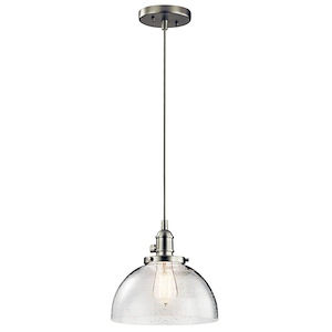 Avery - 9.251 light Mini Pendant - with Vintage Industrial inspirations - 9.25 inches tall by 10 inches wide