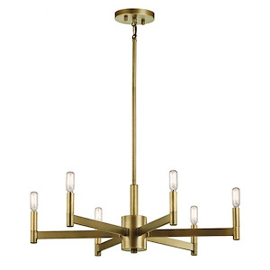 Erzo - 6 light Meidum Chandelier - with Soft Contemporary inspirations - 9.25 inches tall by 26 inches wide