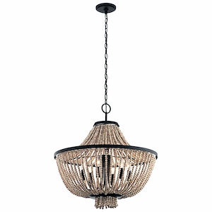 Brisbane - 6 Light Medium Chandelier - With Lodge/Country/Rustic Inspirations - 24.25 Inches Tall By 24 Inches Wide