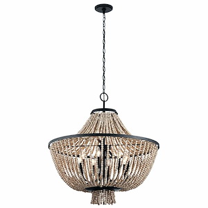 Brisbane - 8 Light Large Chandelier - With Lodge/Country/Rustic Inspirations - 31.25 Inches Tall By 30 Inches Wide