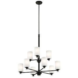 Joelson - 9 Light 2-Tier Chandelier - with Transitional inspirations - 33 inches tall by 32 inches wide - 548081