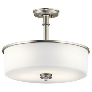 Joelson - 3 Light Semi-Flush Mount - with Transitional inspirations - 16.75 inches tall by 17.75 inches wide - 548079