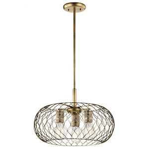 Devin - 3 Light Pendant In Vintage Industrial Style-12.75 Inches Tall and 18 Inches Wide - 551586