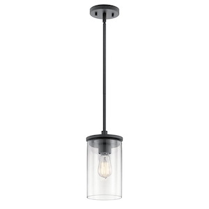 Crosby - 1 light Mini Pendant - with Contemporary inspirations - 10.75 inches tall by 6 inches wide