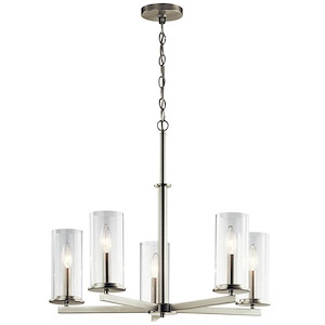 Crosby - 5 light Meidum Chandelier - with Contemporary inspirations - 22.25 inches tall by 26.25 inches wide