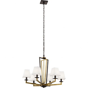 Dancar - 6 Light Medium Chandelier In Soft Contemporary Style-22 Inches Tall and 28 Inches Wide - 1216573