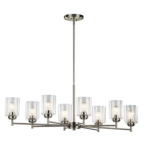 Winslow - 8 light Linear Chandelier - 14.75 inches tall by 20 inches wide