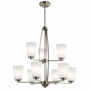 Tao - 9 light 2-Tier Chandelier - 27.25 inches tall by 26.5 inches wide - 687949