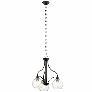 Harmony - 3 light Small Chandelier - with Transitional inspirations - 22.5 inches tall by 22 inches wide