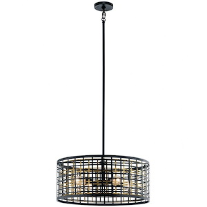 Aldergate - 4 Light Round Pendant - With Soft Contemporary Inspirations - 11.5 Inches Tall By 24 Inches Wide