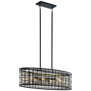 Aldergate - 6 Light Oval Pendant - With Soft Contemporary Inspirations - 11.25 Inches Tall By 17 Inches Wide - 687933