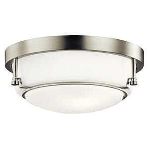 Belmont - 2 Light Flush Mount - With Transitional Inspirations - 5.25 Inches Tall By 12.5 Inches Wide