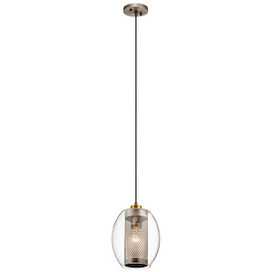 Asher - 1 Light Mini Pendant - With Vintage Industrial Inspirations - 11.75 Inches Tall By 8.5 Inches Wide